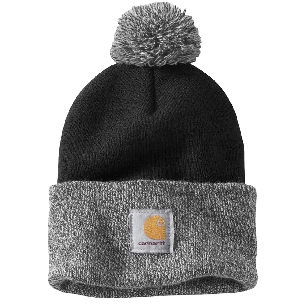 Carhartt Women's Lookout Acrylic Pom Pom Hat, Black, One Size